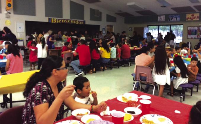 The crowd enjoying the Hispanic Heritage Dinner Celebration