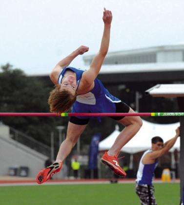 Cherokee Cayden Houston High Jump 6th place 6'0" 1 pt. - courtesy of Rita Boultinghouse