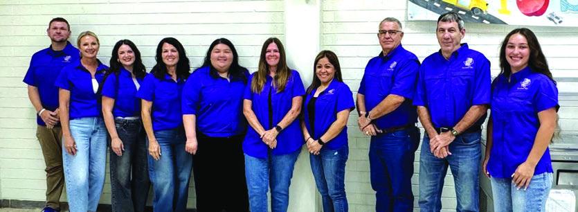San Saba High School (L-R):  Michael Schrader (new), Brandy Eckermann, Jenna Aguirre, Terri Ellis, Lucy Hernandez, Elizabeth Chambers, Aurora Reyes, Steve Faught (new), Dan Megarity (new), and Gisselle Hernandez (new).