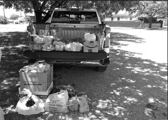 On May 6th, San Saba Chapter #191 Order of the Eastern Star held a food drive within their chapter for the Ministerial Alliance. Donations of canned goods and non perishable items were given to The Father's House to help supply their pantry. Submitted by Cheryl Stelzer