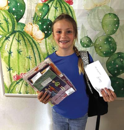 Mandi Fry placed 3rd in the Hickory Underground Water District poster contest Photo by Kari Owen