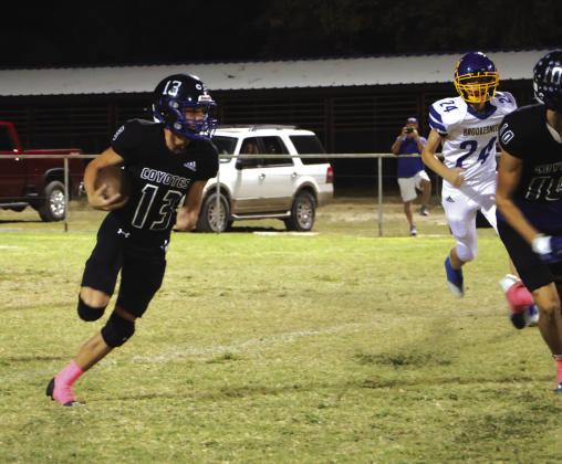 Cohen Ethridge #13 had the following stats in last Friday’s blowout win against Brookesmith: Offense: 2 Rushes for 57 yds., TD / 1/1 Passing 30 yds., TD