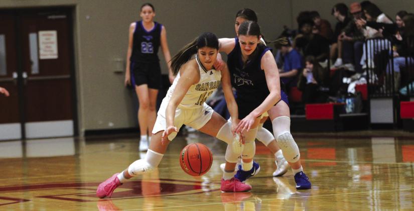 #11 Chassidy Gonzalez goes after loose ball against Friendswood