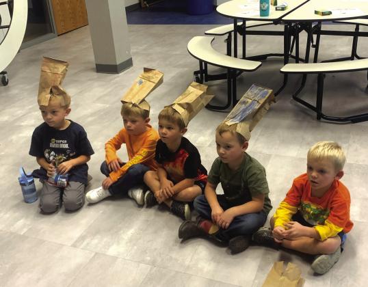 Austin Ramos, Rawlee Stewardson, Ryker Williams, CW Merriman and Dedmon Broyles during the Color Me Healthy program Courtesy of Courtney Newman