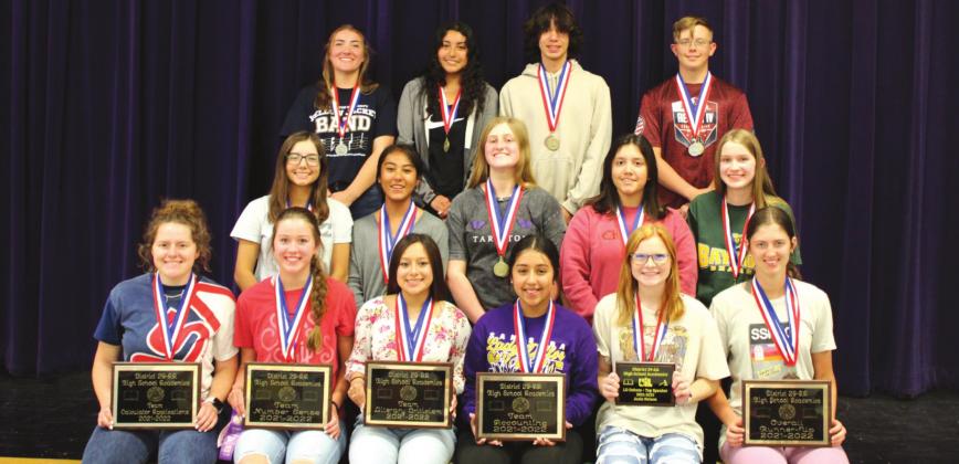 Top: Hannah Vines, Damaris Patino, Jose Aguilera, John Ham; Middle: Mia Kilman, Natalie Cuevas, Delaney Ellis, Leia Kilman, Gracen Shahan; Bottom: Karlee Reed, Madison Shahan, Makinzey Saldivar, Kristi Macias, Jaela Nelson, Landri Glover. Not pictured: Alejandro Parra, Austyn Graham, and Riley Robbins.