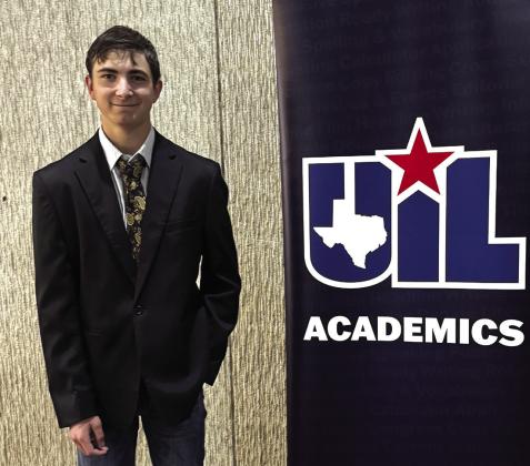 Jaspur Farris, Senior, son of DeeAnna Petty, is competing May 18 and 19th at UIL State Persuasive Speaking in Austin. Courtesy of Pam Starr