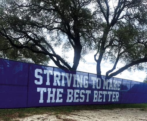 The new wind screen on Cherokee ISD exterior fencing Courtesy Jennifer Bordner
