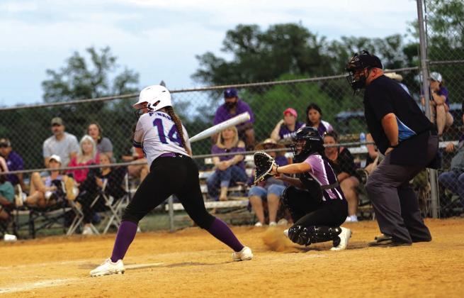 #14 Payton Baskin takes her turn at bat against Mason.