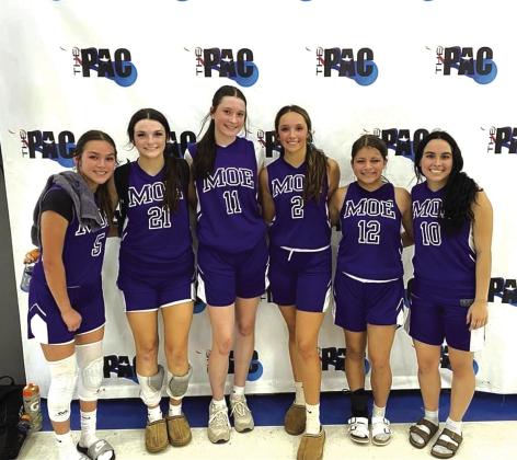 MOE Varsity pictured left to right: Ema Argote, Addison Massingill, Flora Appleton, Cinzlea Stanton, Aaliyah Patino, and Rihanna Morgan. Courtesy of Oscar Zepeda