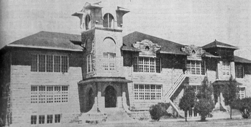 60 Years Ago - BUILT IN 1910–– The $40,000 sandstone grammar school building will soon be leveled saddening many hearts who still have cherished memories about it. Materials for the building came from different points in Texas and Louisiana and were brought here part of the way by mule trains. Early students were full of pranks and kept classrooms in constant turmoil. ––Photo by W. W. Mitchell. Taken from the 7/20/1961 issue of the San Saba News &amp;amp; Star