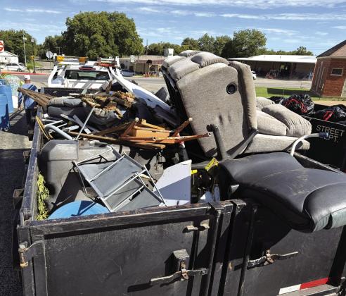 This is just a sample of the trash that was cleaned up during the Fall Sweep. Courtesy of Scott Edmonson