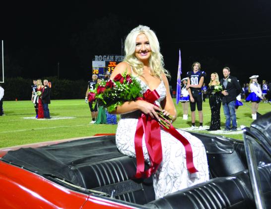 Lexy Amthor was crowned 2022 San Saba High School Homecoming Queen during halftime at Friday night’s game against Bangs. Submitted by Deanne Cromer