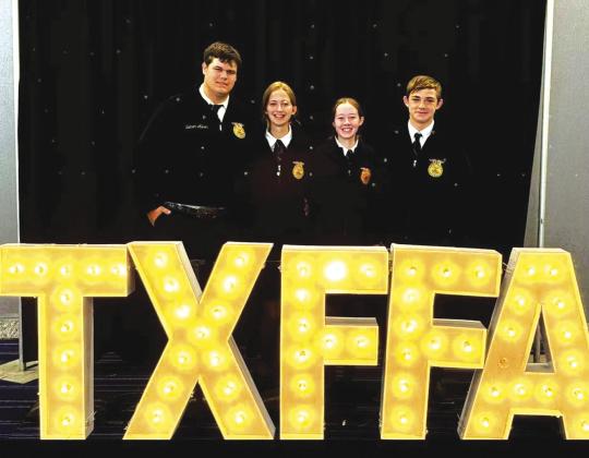 Stetson Allison, Kinzley Daly, Kasadee Daly, and Christian McKinnerney of RS FFA Courtesy of DeeAnna Farris