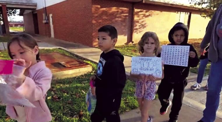 San Saba Elementary School 100th Day of School celebration