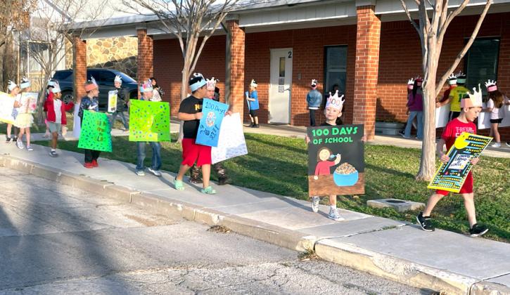 San Saba Elementary School 100th Day of School celebration