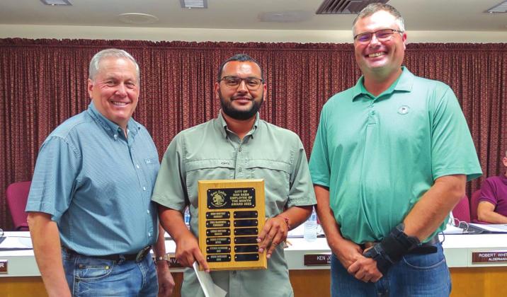 City Council holds regular meeting, June 14th; visitors attend with special presentation to the San Saba Police Department
