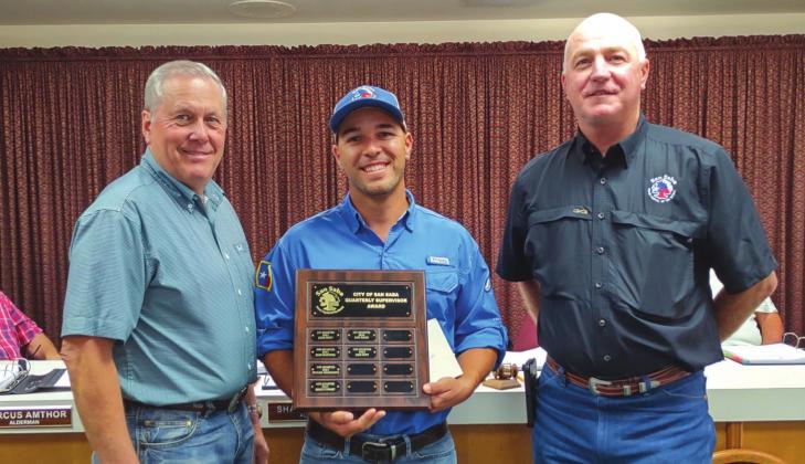 City Council holds regular meeting, June 14th; visitors attend with special presentation to the San Saba Police Department