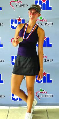 Caitlin Mays is going back to state for the second consecutive year in girls singles. Courtesy of Coach Bourke