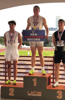 Left Cohen Ethridge: 2nd in long jump and 2nd in hurdles