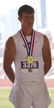 Brice Roesler 1st in shot put
