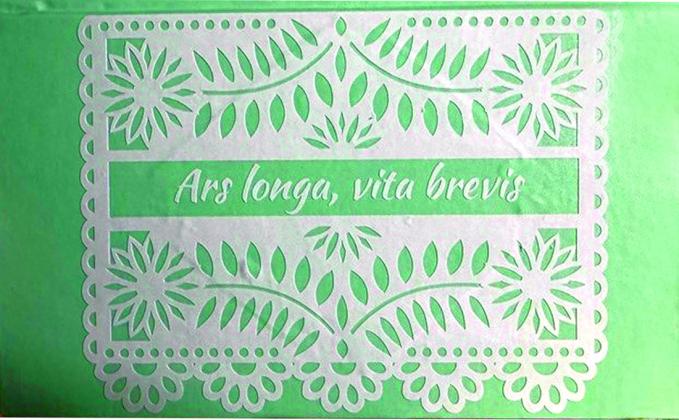 My rehabilitated non-precious sketchbook with a stern reminder, “Art is long, life is short.” Courtesy of Cathy Ledbetter