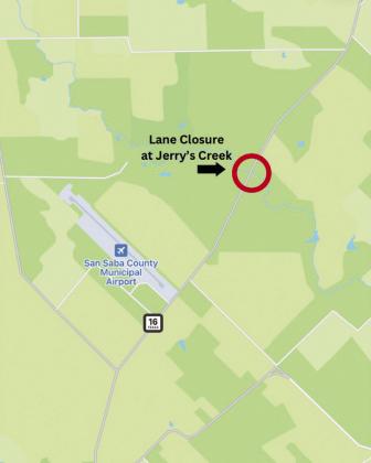 SH 16 to be reduced to one lane for construction in San Saba County