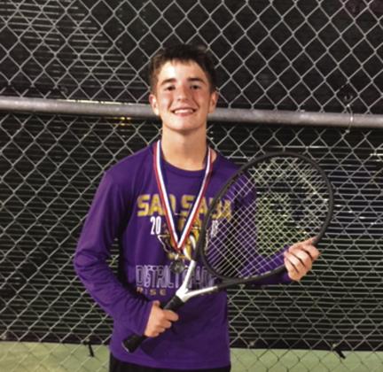 Tucker Johnson - Second Place 7th Grade Boys Singles