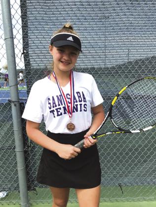 Kadence Isham 3rd Place 7th Grade Girls Singles