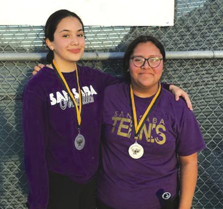 Karen Ortega and Sophia Cuevas - 2nd Place in Girls Doubles - Gatesville JV Tournament