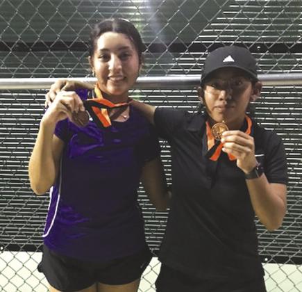 Damaris Patino and Minerva Vasquez - 3rd Place in Girls Doubles - Llano Varsity Tournament