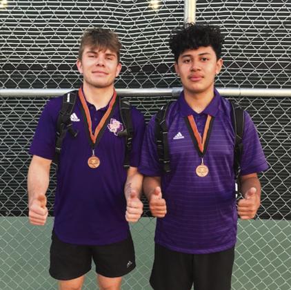 Everett Edison and Christian Morales - 3rd Place in Boys Doubles - Llano Varsity Tournament