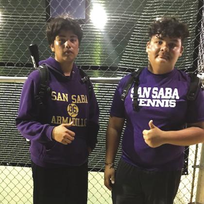Jovani Rangel and Jose Rojas - Consolation winner in Boys Doubles - Llano Varsity Tournament