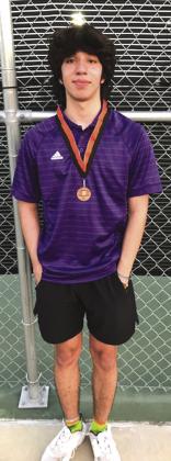 Jose Aguilera - 3rd place in Boys singles - Llano Varsity Tournament