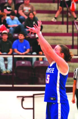Preslee Duggan shooting a free throw in the Area game against Wells Courtesy of Valerie Valdez
