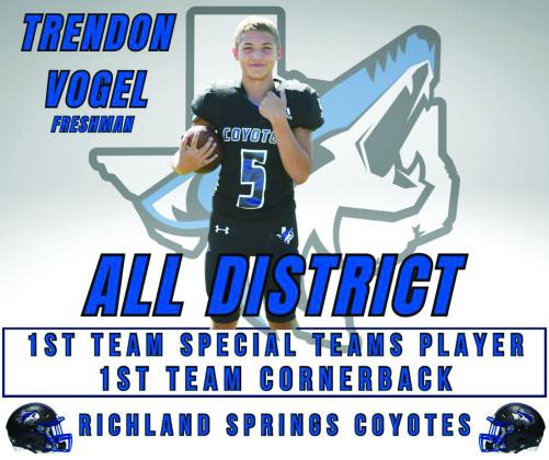 2025 Richland Springs Coyotes All District Team Honors