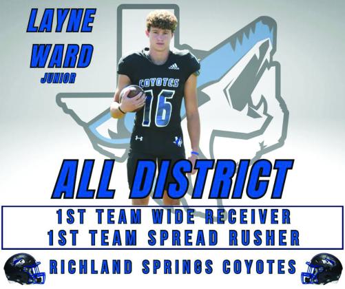 2025 Richland Springs Coyotes All District Team Honors