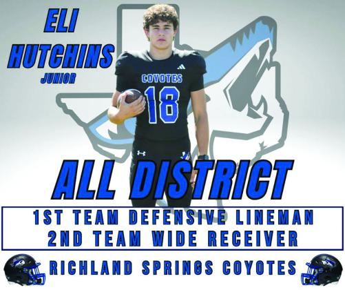 2025 Richland Springs Coyotes All District Team Honors