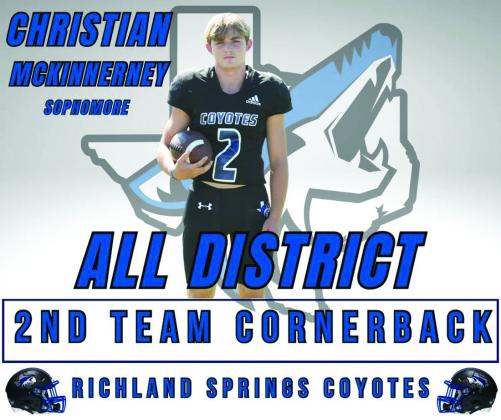 2025 Richland Springs Coyotes All District Team Honors