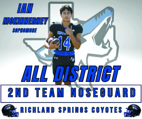 2025 Richland Springs Coyotes All District Team Honors