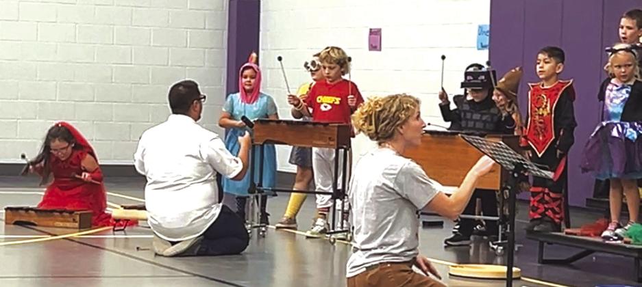 SSES First Grade Students playing the Orff accompaniment to Pumpkin Bones