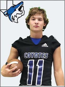 RS Coyote #11 Kenny Triplett (Senior) in last Friday's victory over Coolidge - Offense: 10 Rushes - 77 yards; 1 Rec. - 11 yards; 6/9 Passing - 89 yards - 2 TDs; Defense: 6 Tackles - 1 Forced Fumble