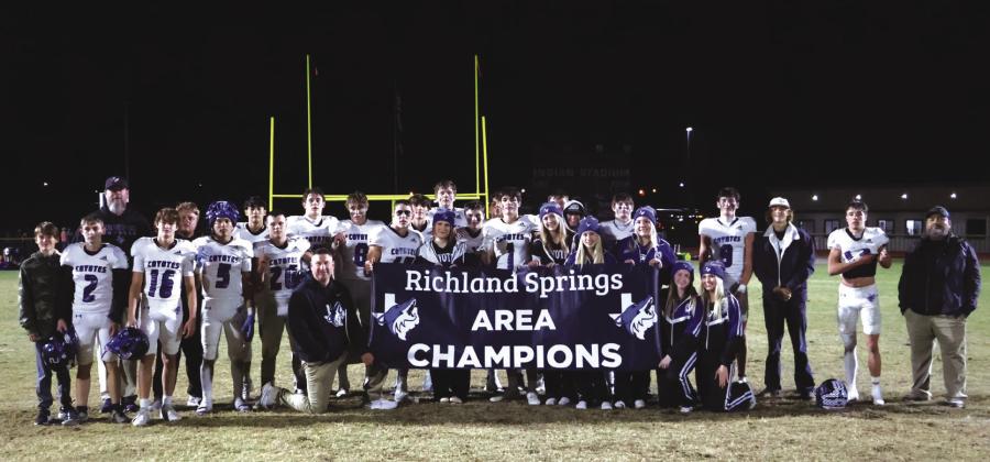 Richland Springs Coyotes named Area Champions! - photo courtesy of Pam Starr