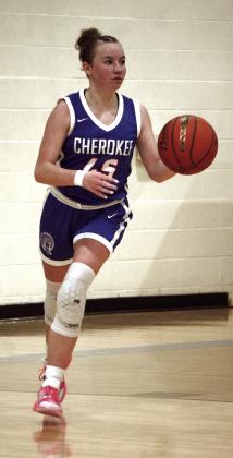 Preslee Duggan in the zone against Priddy last week. Courtesy of Valerie Valdez