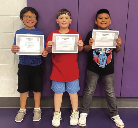 2nd Graders Zuriel Sanchez, Michael Vallenavedo, and Edwin Tovias