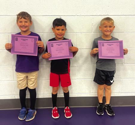 KindergartenersAsher Little, Julian Rodriguez, and Tommy Gilliam have now joined our older students in reaching a marathon!