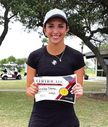 Cinzlea Stanton of San Saba High School will be making her third consecutive trip to the state tournament April 28th- 29th in Austin Texas.