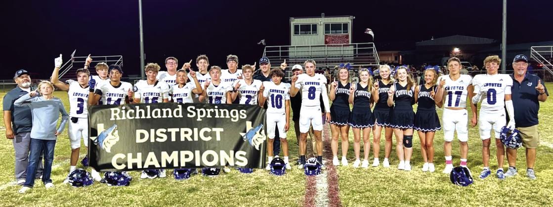 Richland Springs Coyotes are District Champs  Courtesy of Pam Starr