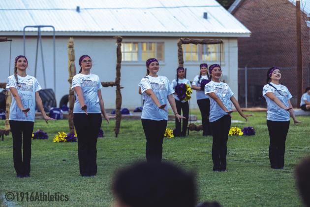 Drill Team members ready for Can-Can