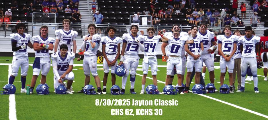 Cherokee Indians with a victory over Knox City last weekend. Courtesy of Valerie Valdez