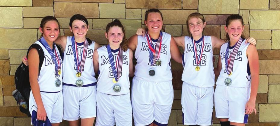 Pictured left to right are: Ema Argote, Addison Massingill, Amber Bridges, Henlee Wagner (Tournament MVP), Blayklee Reed, and Kate Lengefeld. Not pictured are Aaliyah Patino and Cinzlea Stanton, MOE's top two players who were not able to participate.